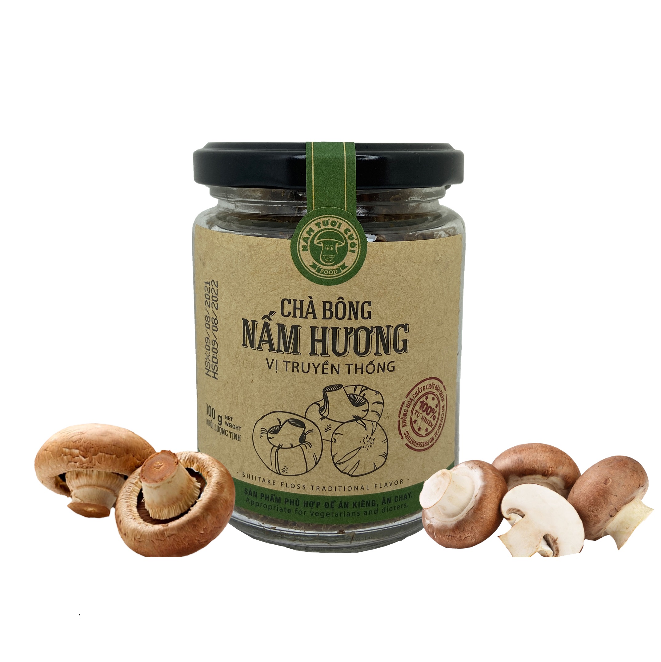  Chà bông nấm hương vị truyền thống hũ 100g